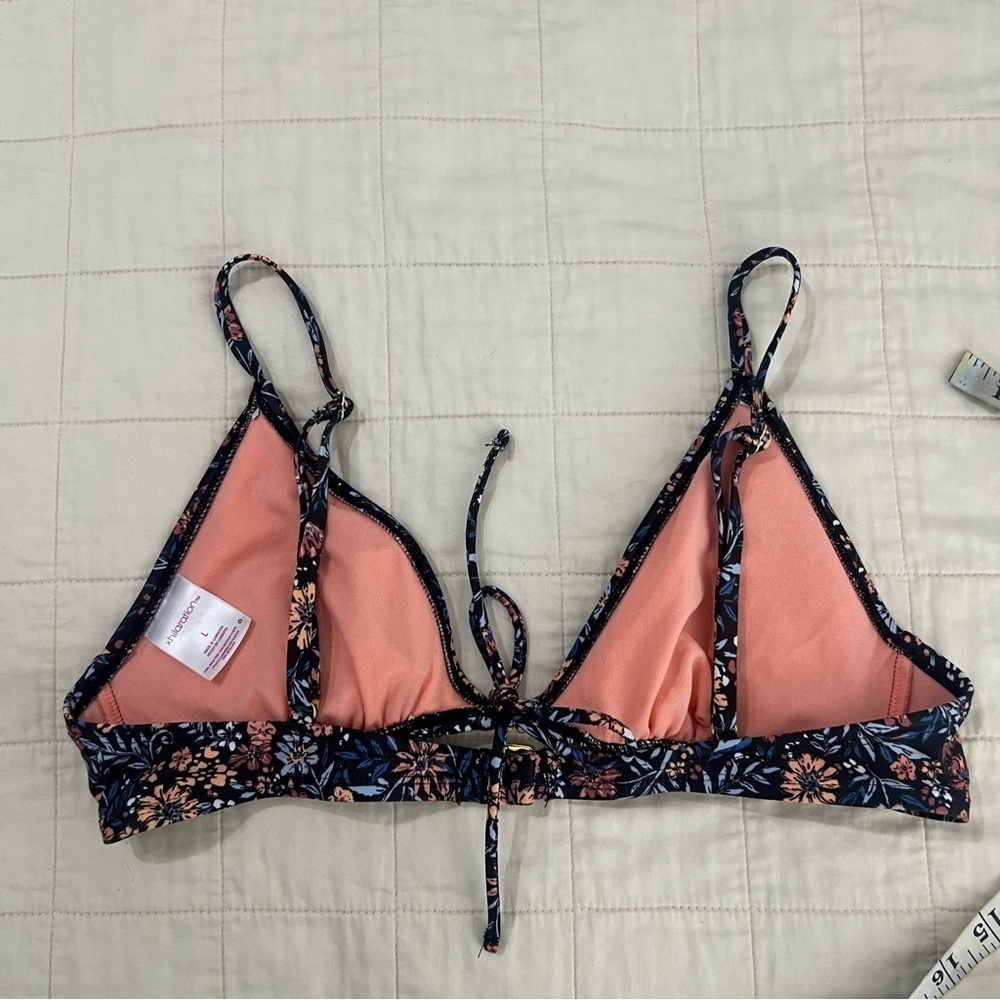 Xhilaration Floral Triangle Bikini Top Size Large - Picture 7 of 8